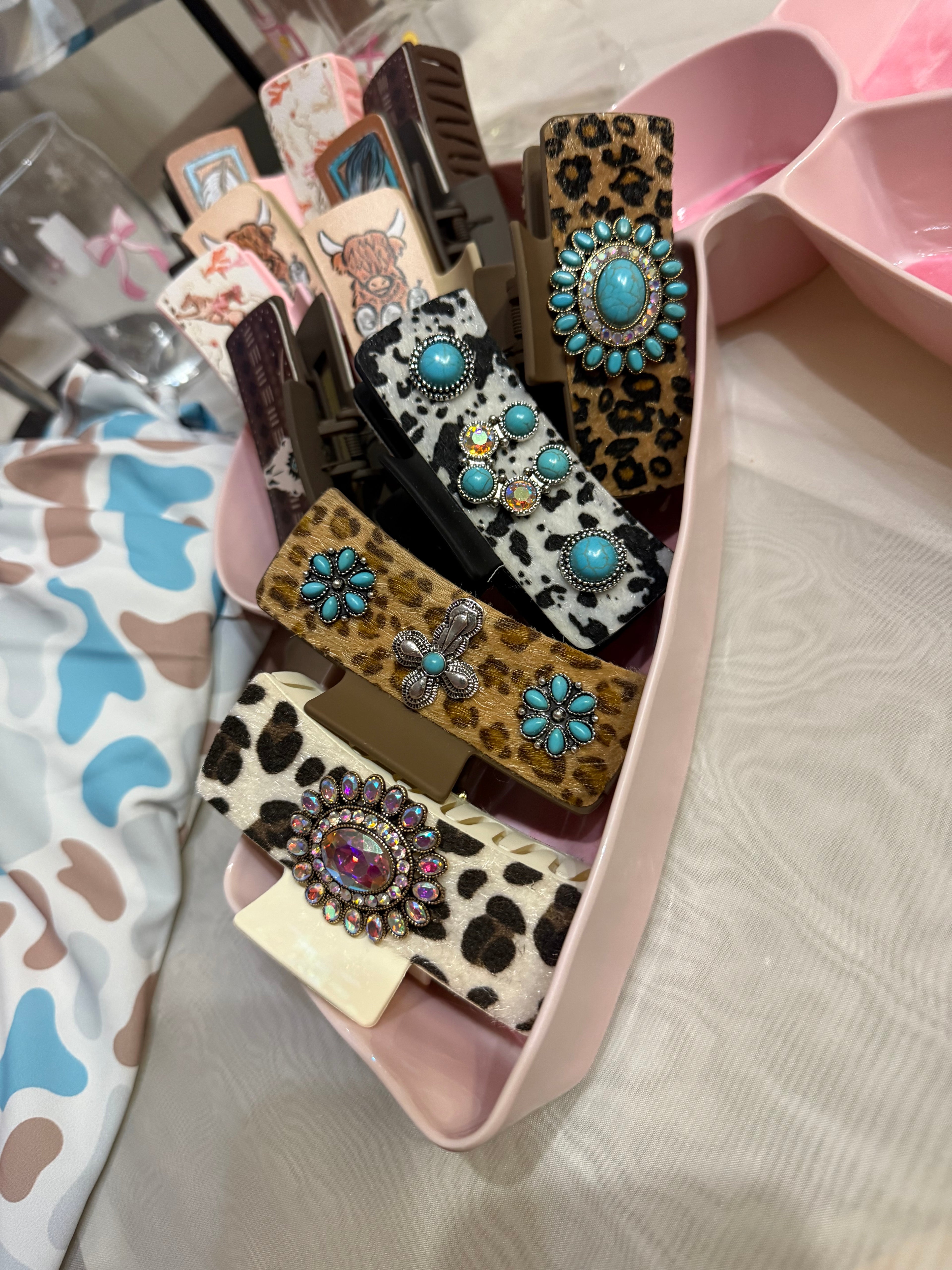 Jeweled Western Hair Clips