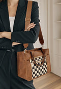 Checkered Canvas Crossbody