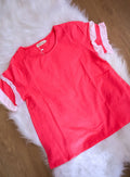 Pink Ruffle Comfort Tee