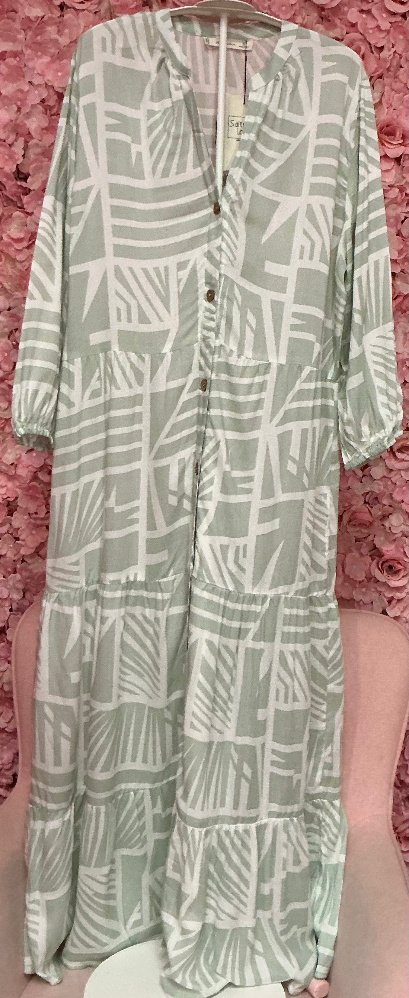 Sage Tropical Dress