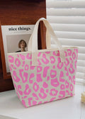 Leopard print canvas tote bag ￼